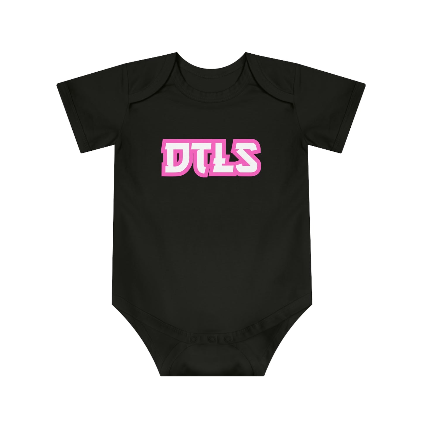 Copy of Baby Short Sleeve Bodysuit DTLS pink logo