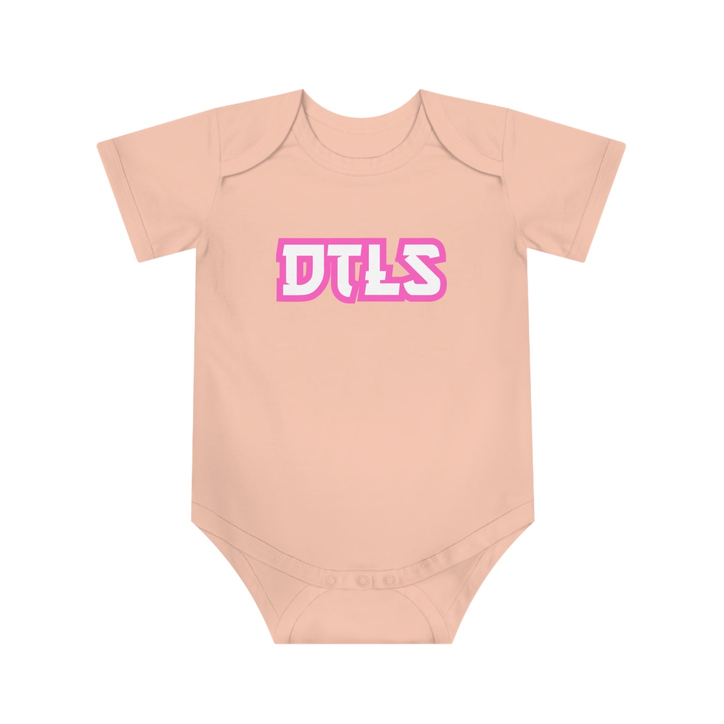 Copy of Baby Short Sleeve Bodysuit DTLS pink logo