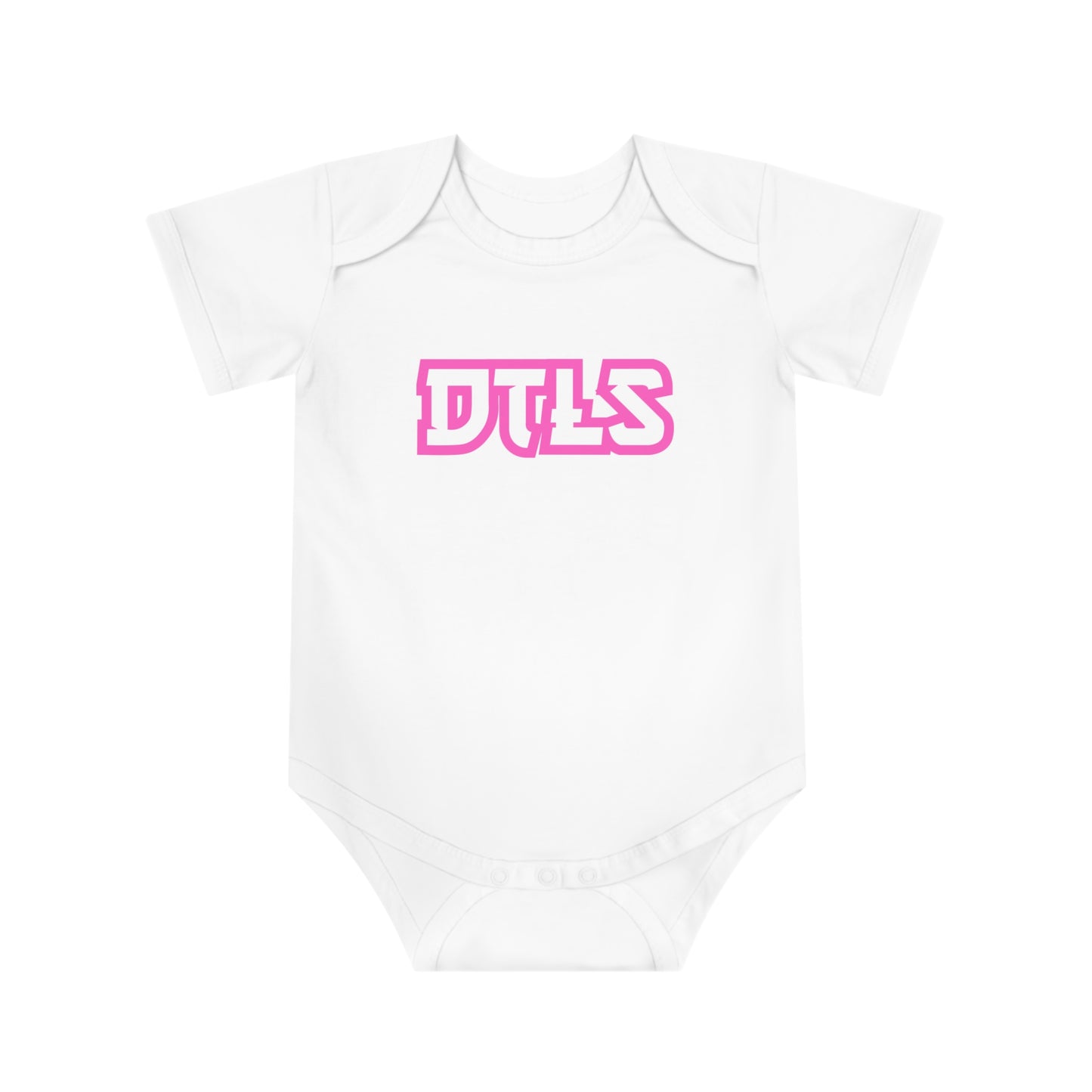 Copy of Baby Short Sleeve Bodysuit DTLS pink logo