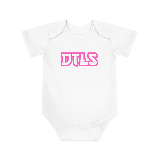 Copy of Baby Short Sleeve Bodysuit DTLS pink logo