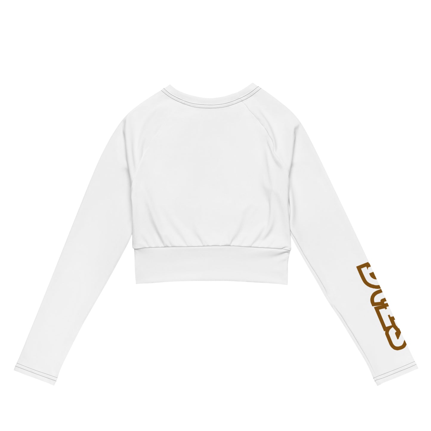 Recycled long-sleeve crop top DTLS logo printed