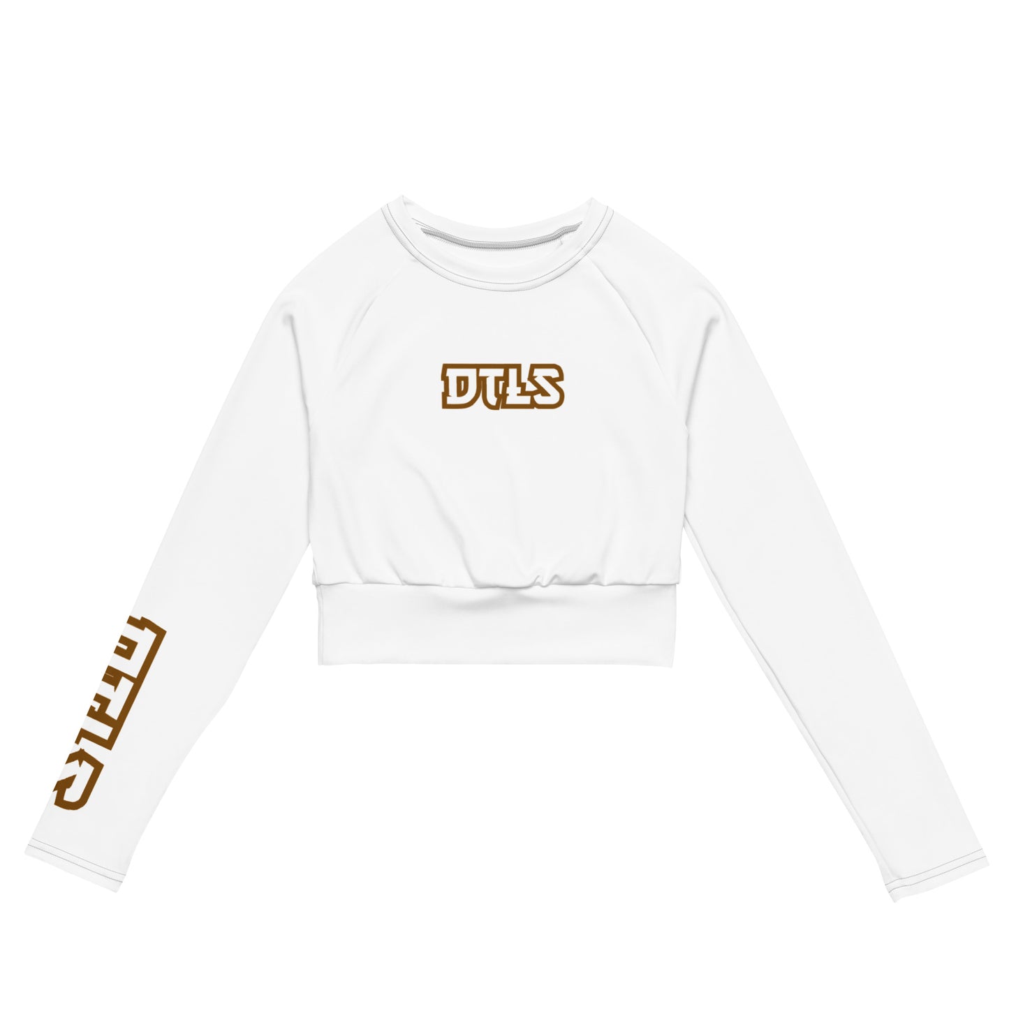 Recycled long-sleeve crop top DTLS logo printed