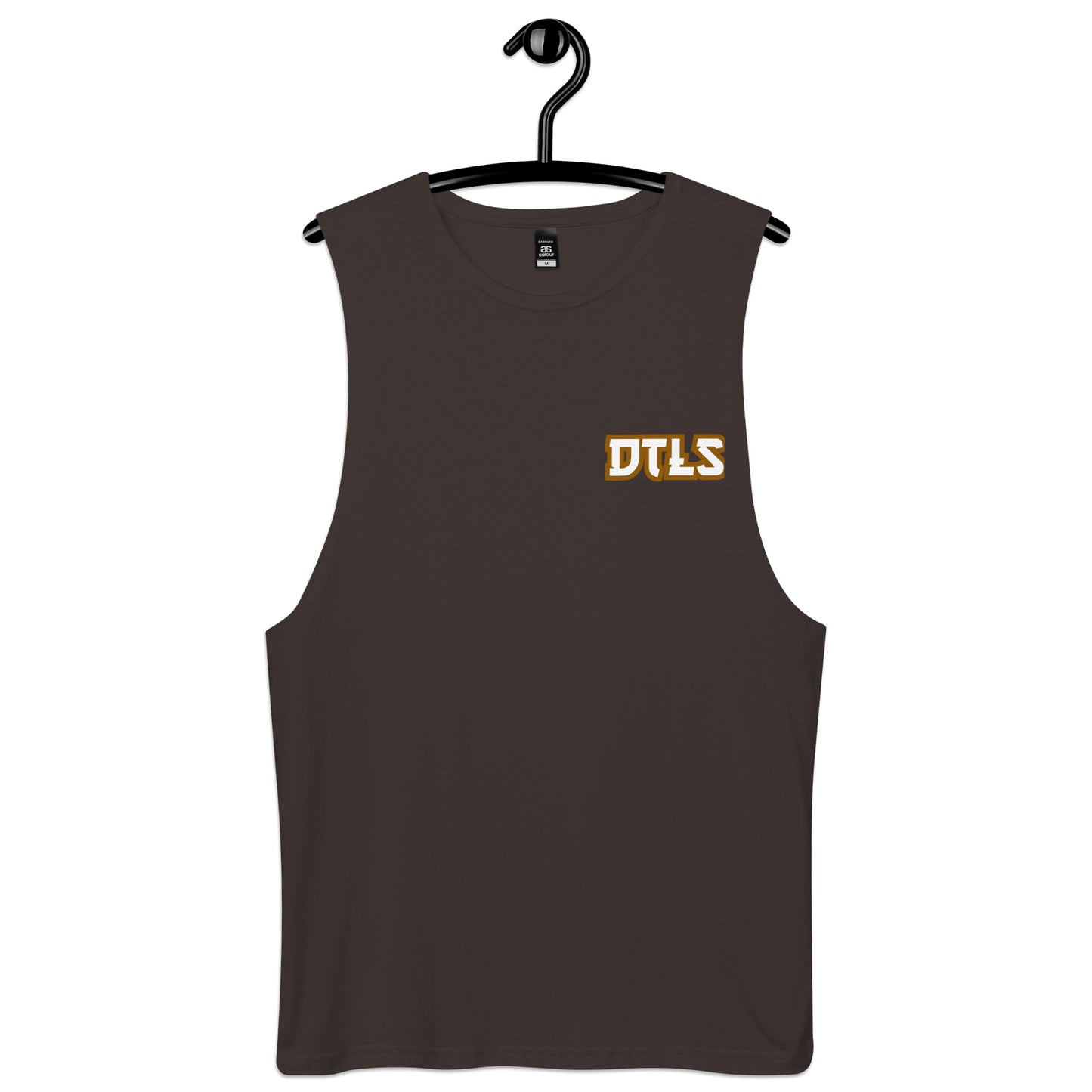 Men’s drop arm tank top DTLS logo printed