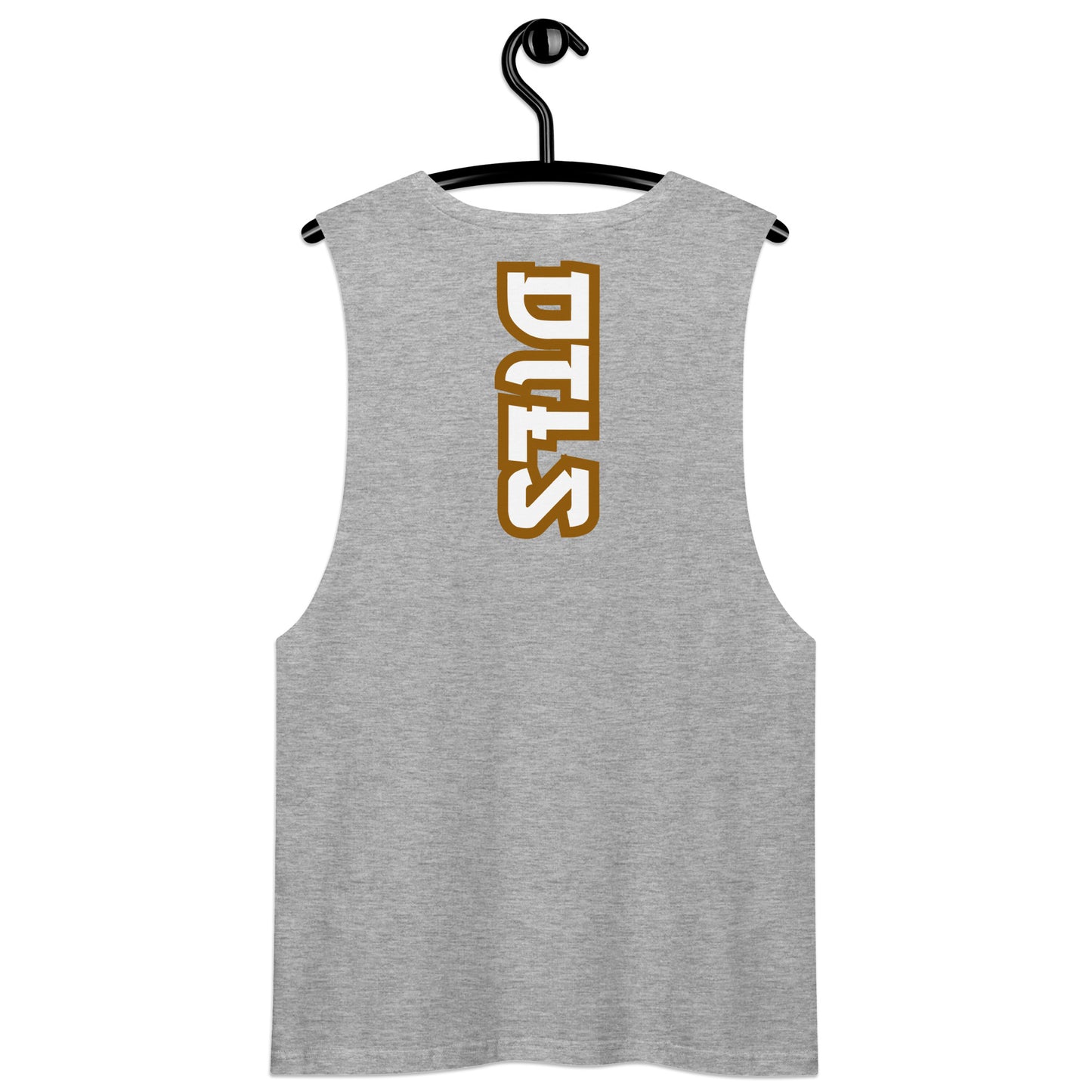 Men’s drop arm tank top DTLS logo printed