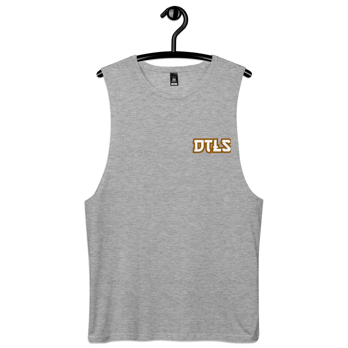 Men’s drop arm tank top DTLS logo printed