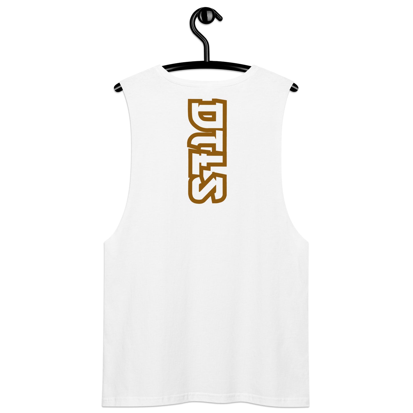 Men’s drop arm tank top DTLS logo printed