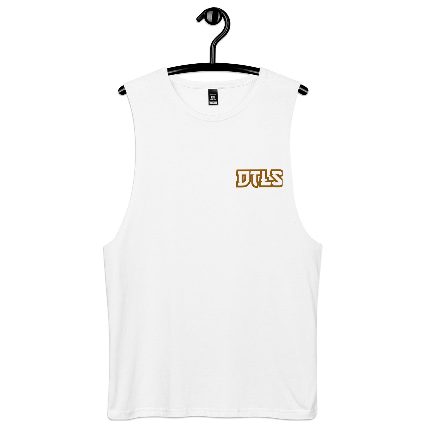 Men’s drop arm tank top DTLS logo printed