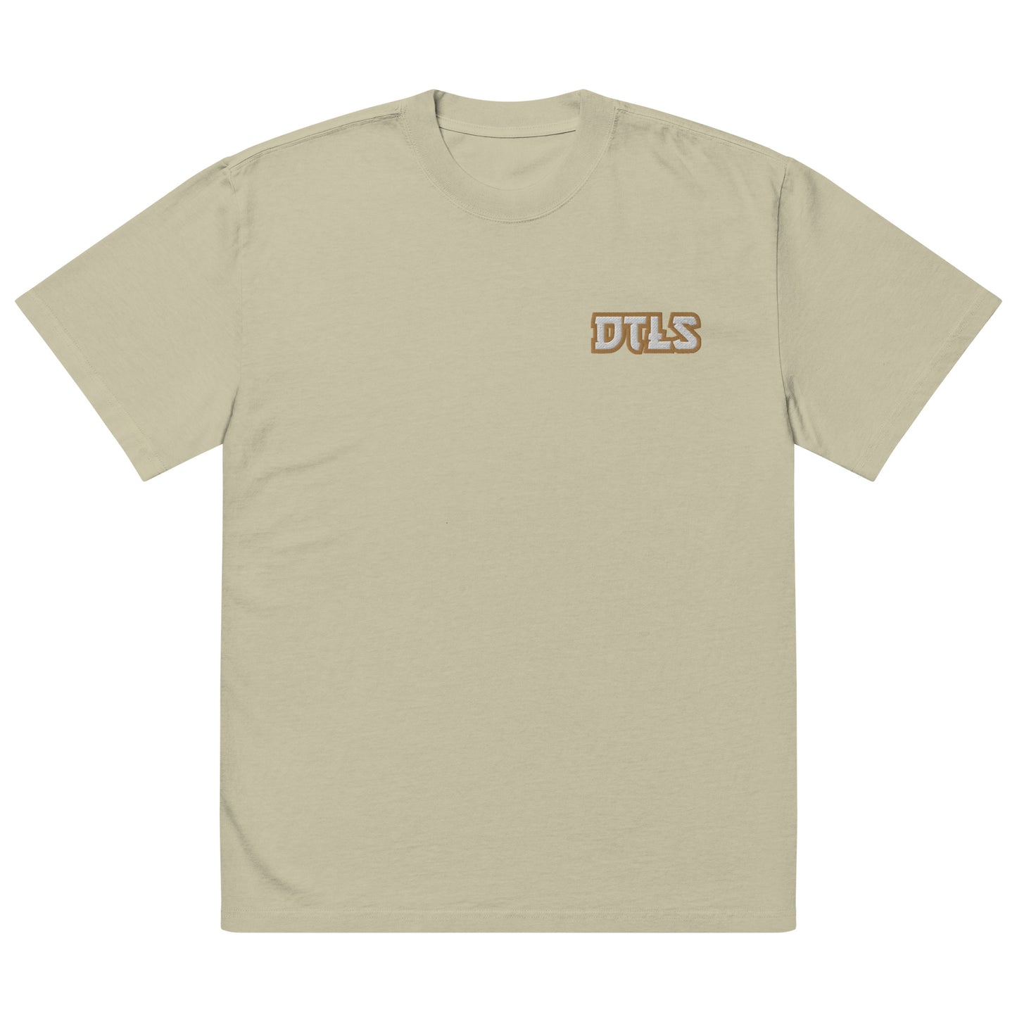 Oversized faded t-shirt embroided DTLS LOGO oversized t-shirt