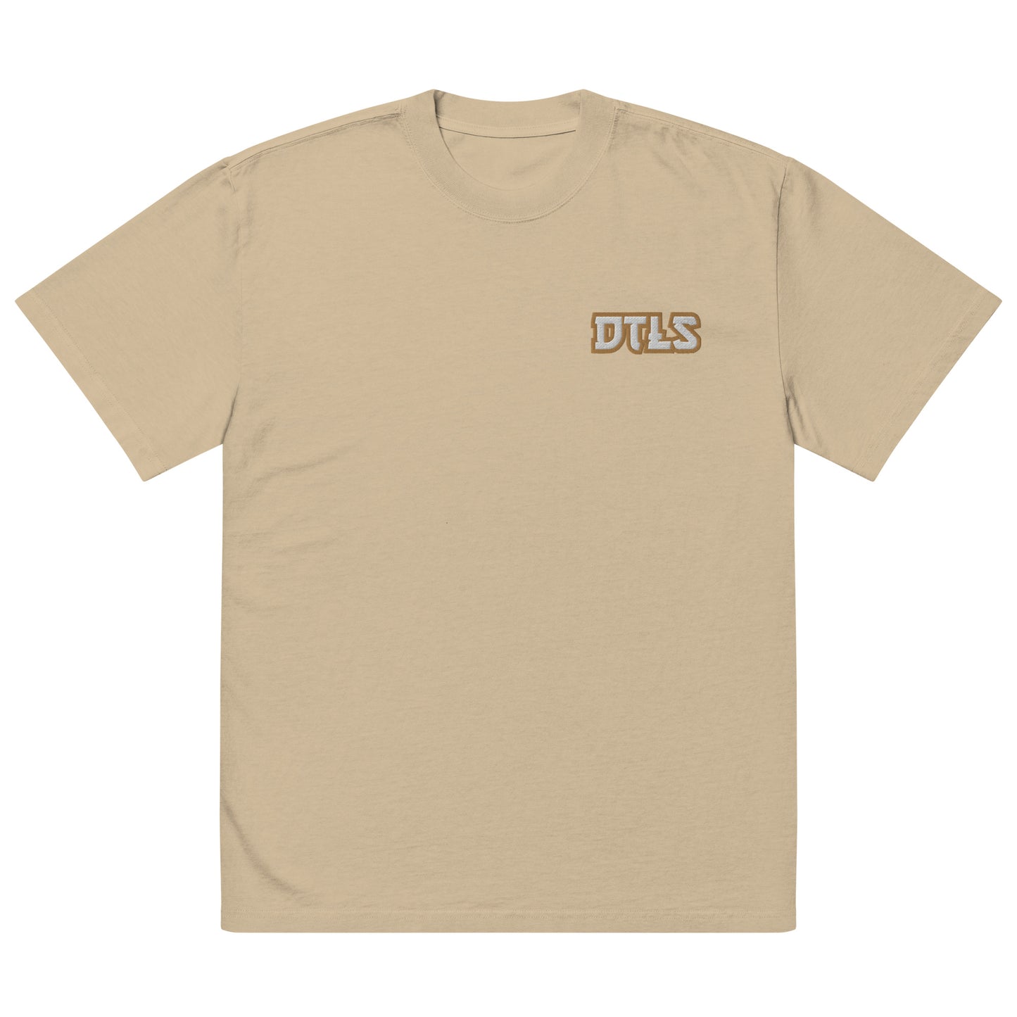 Oversized faded t-shirt embroided DTLS LOGO oversized t-shirt