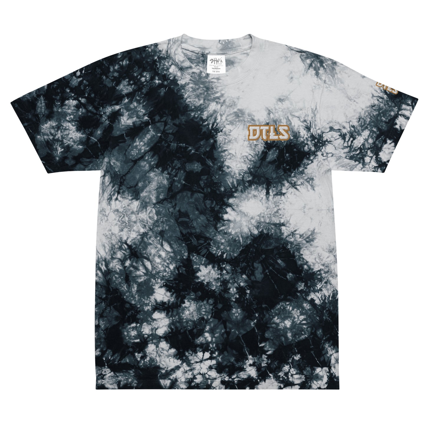 Oversized tie-dye t-shirt DTLS logo printed