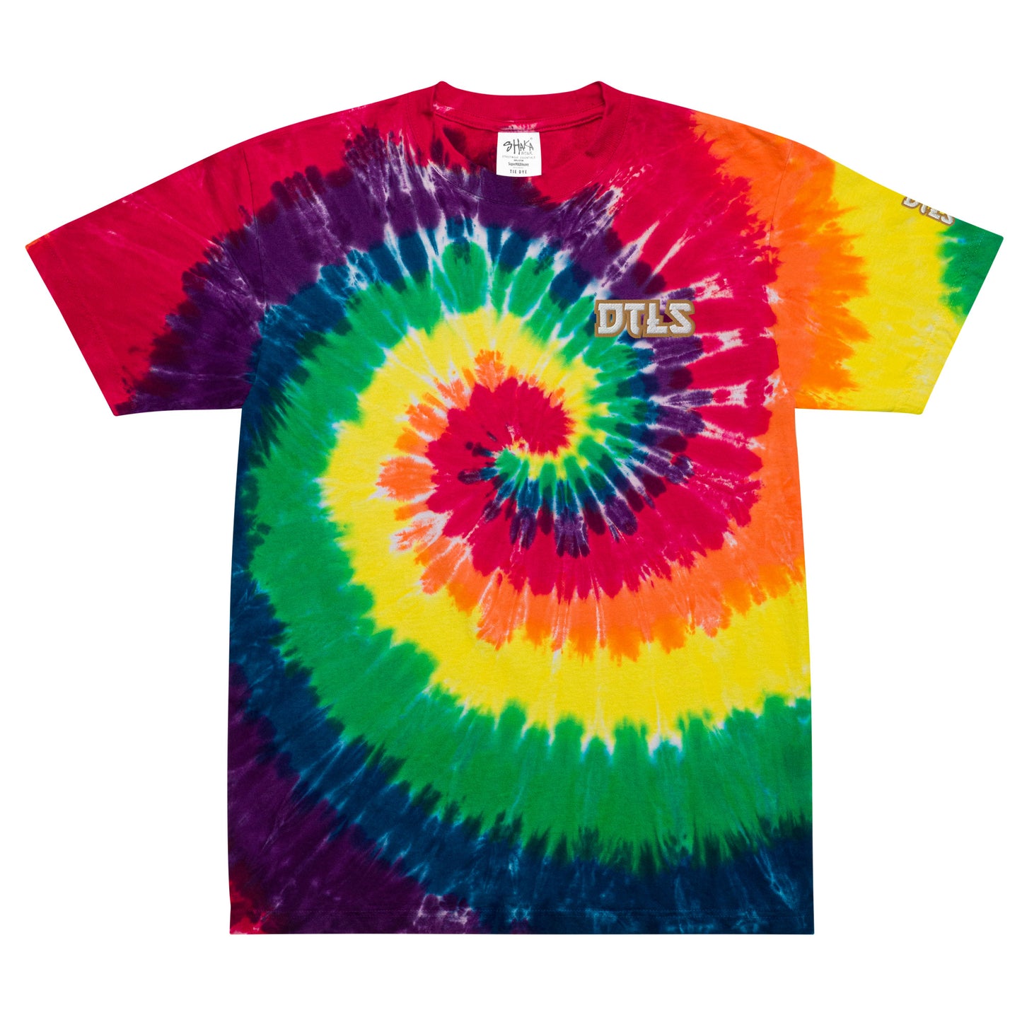 Oversized tie-dye t-shirt DTLS logo printed