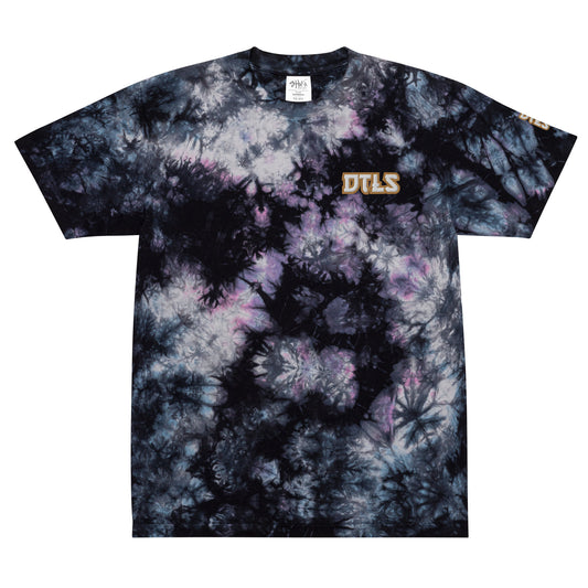 Oversized tie-dye t-shirt DTLS logo printed