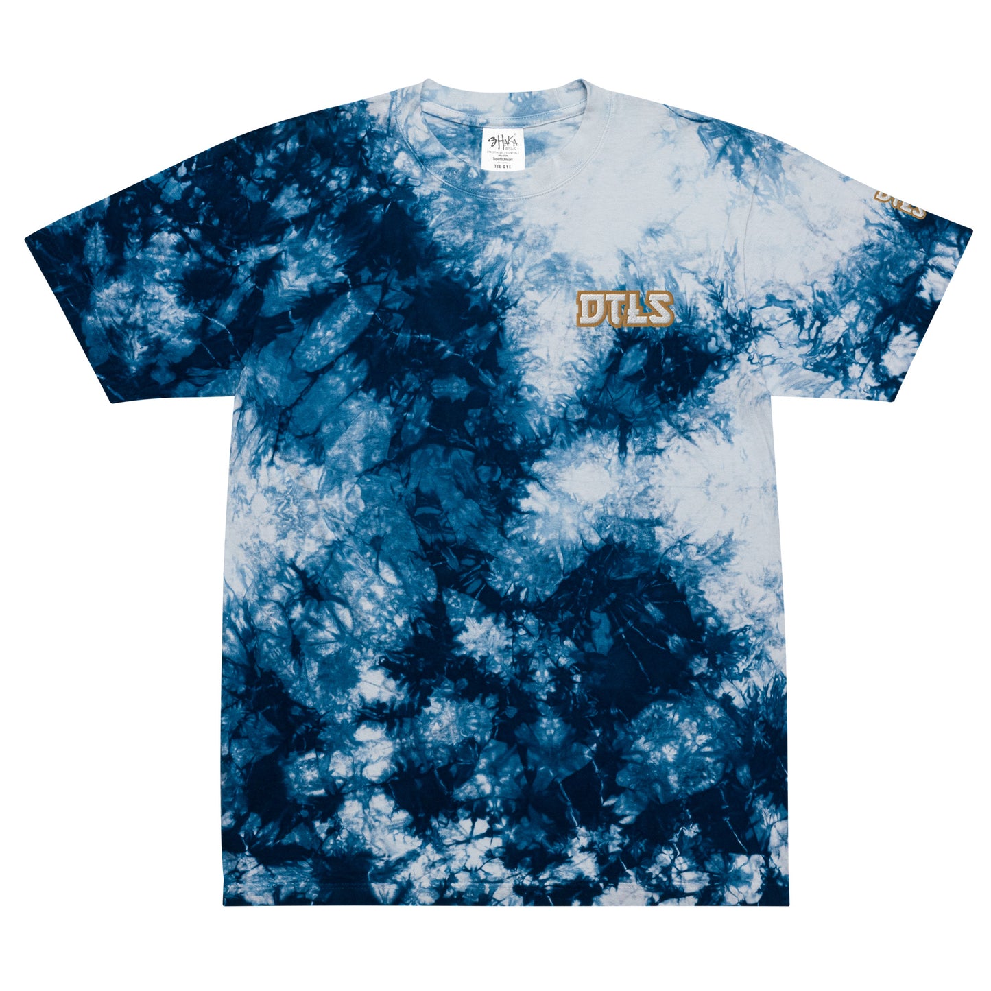 Oversized tie-dye t-shirt DTLS logo printed