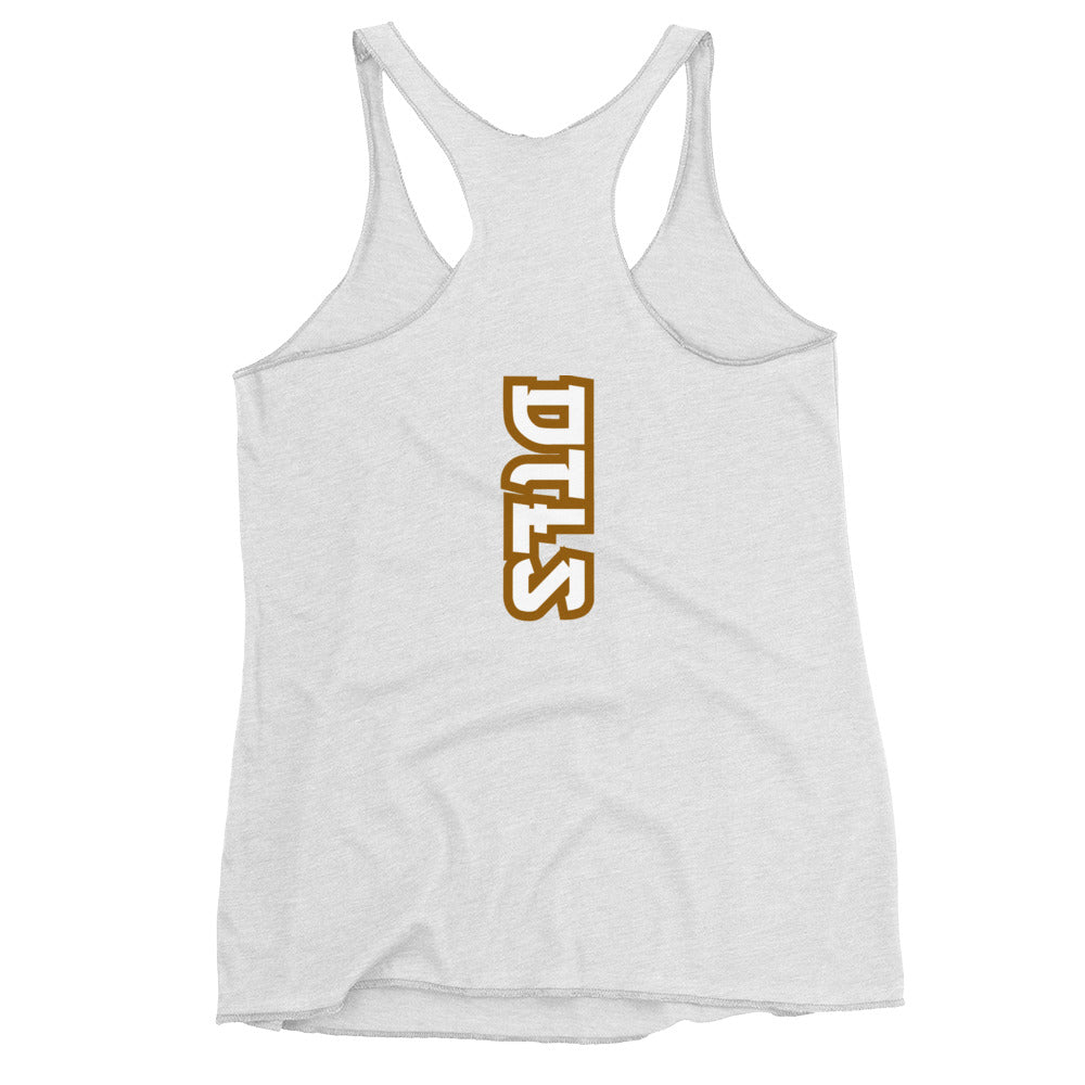 Women's Racerback Tank DTLS logo