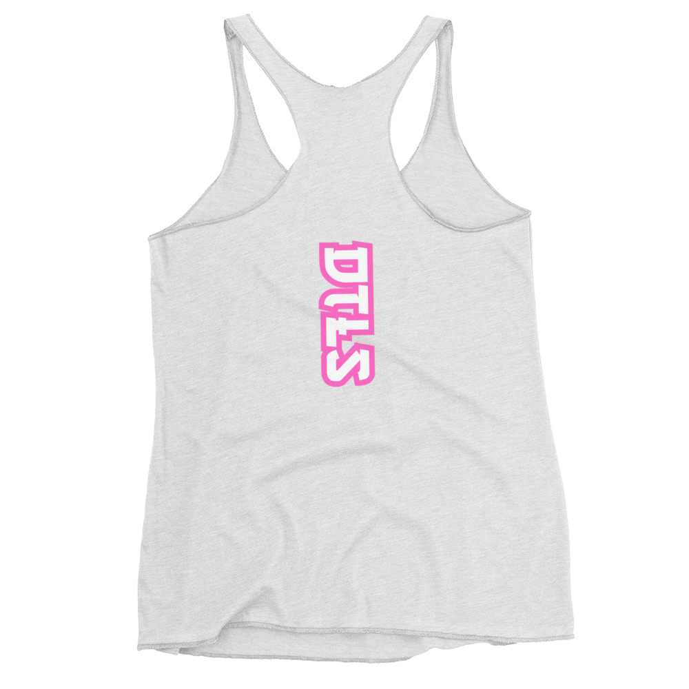 Women's Racerback Tank pink logo