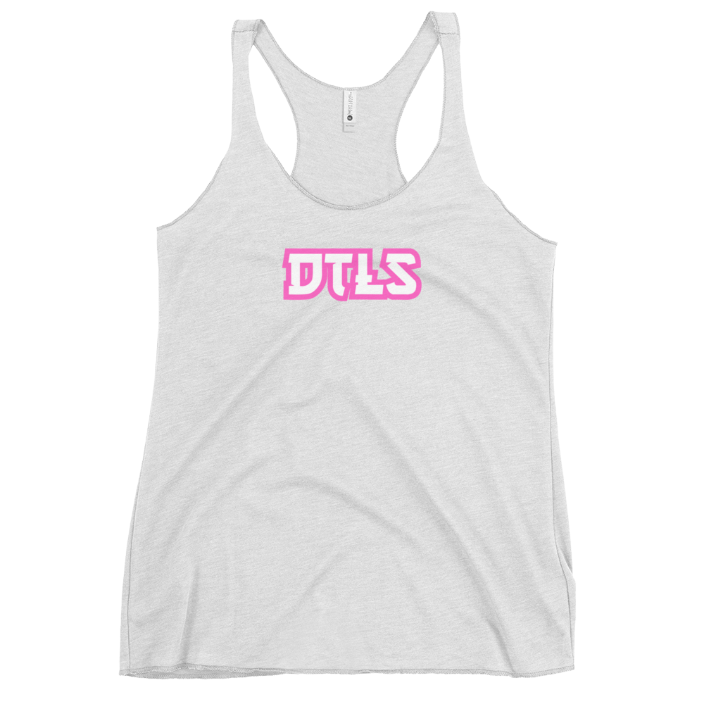 Women's Racerback Tank pink logo