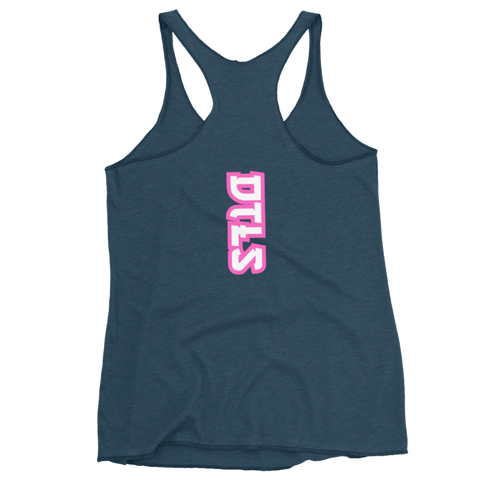 Women's Racerback Tank pink logo