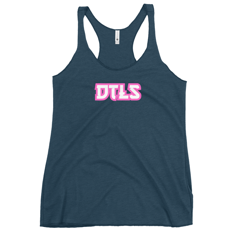 Women's Racerback Tank pink logo