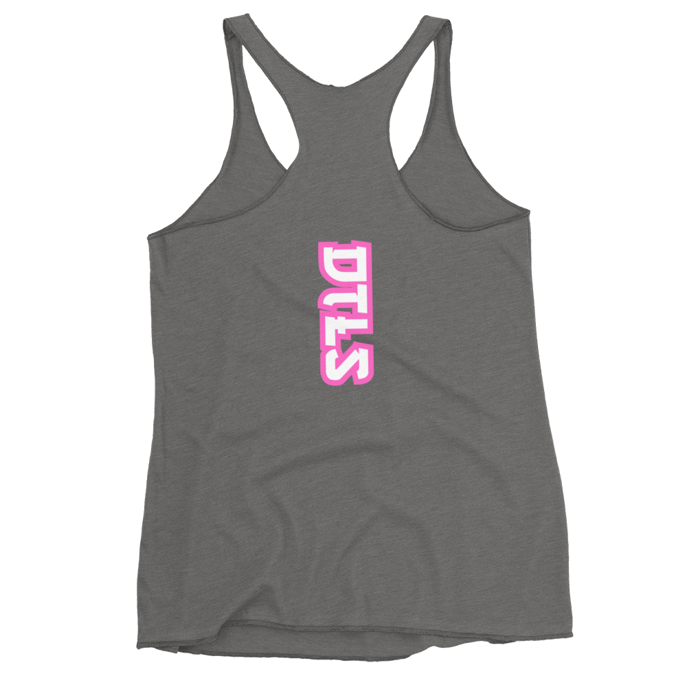 Women's Racerback Tank pink logo