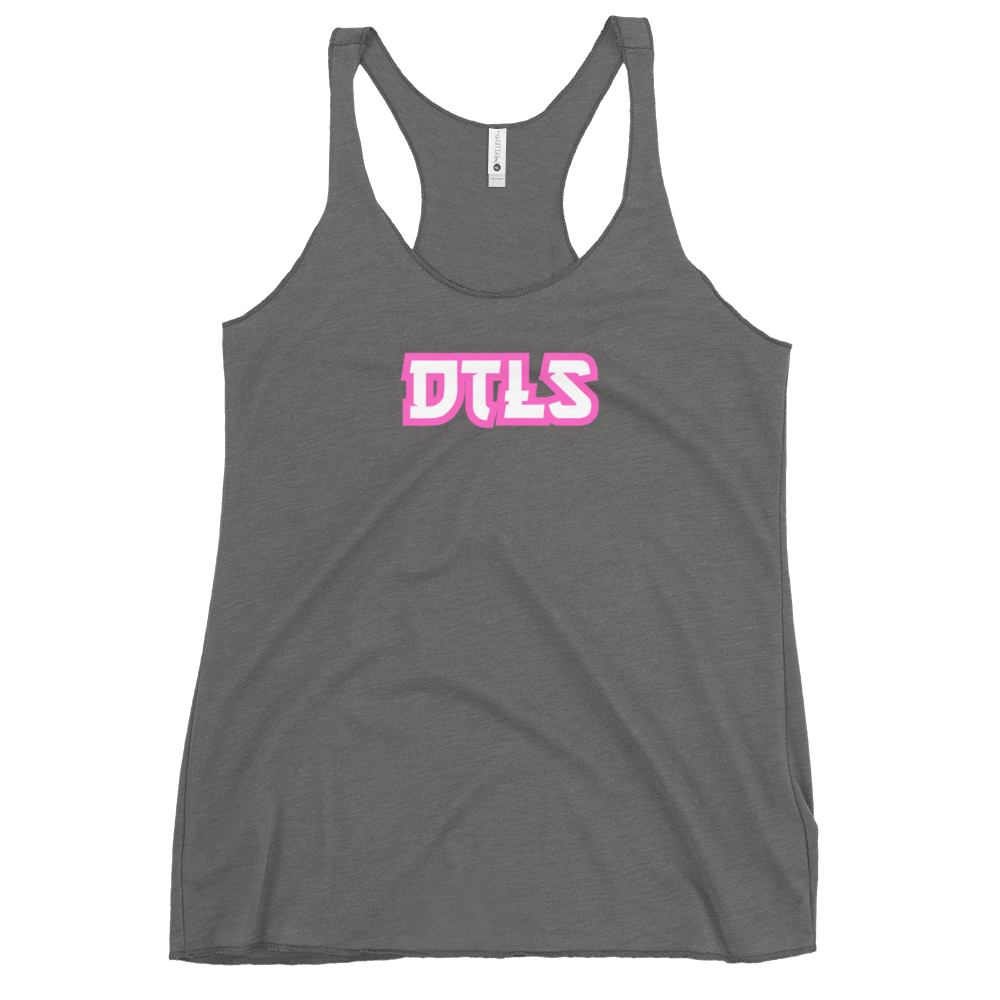 Women's Racerback Tank pink logo