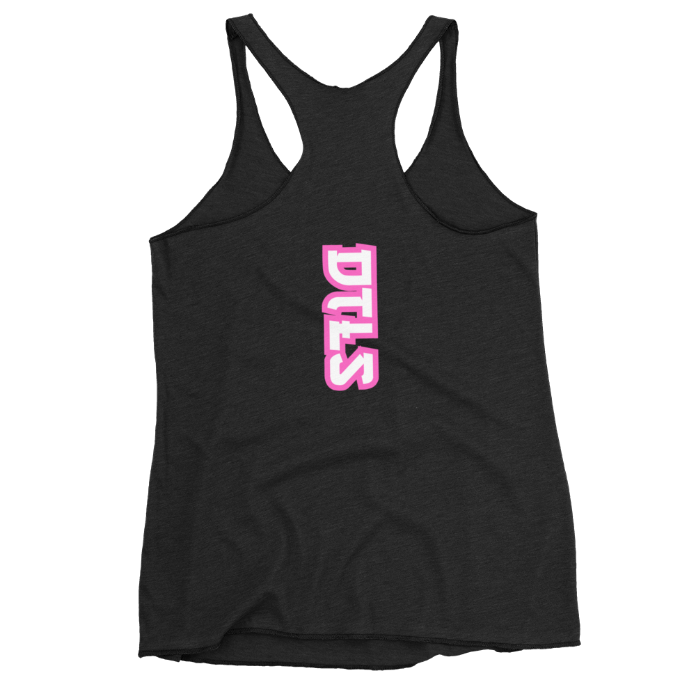 Women's Racerback Tank pink logo