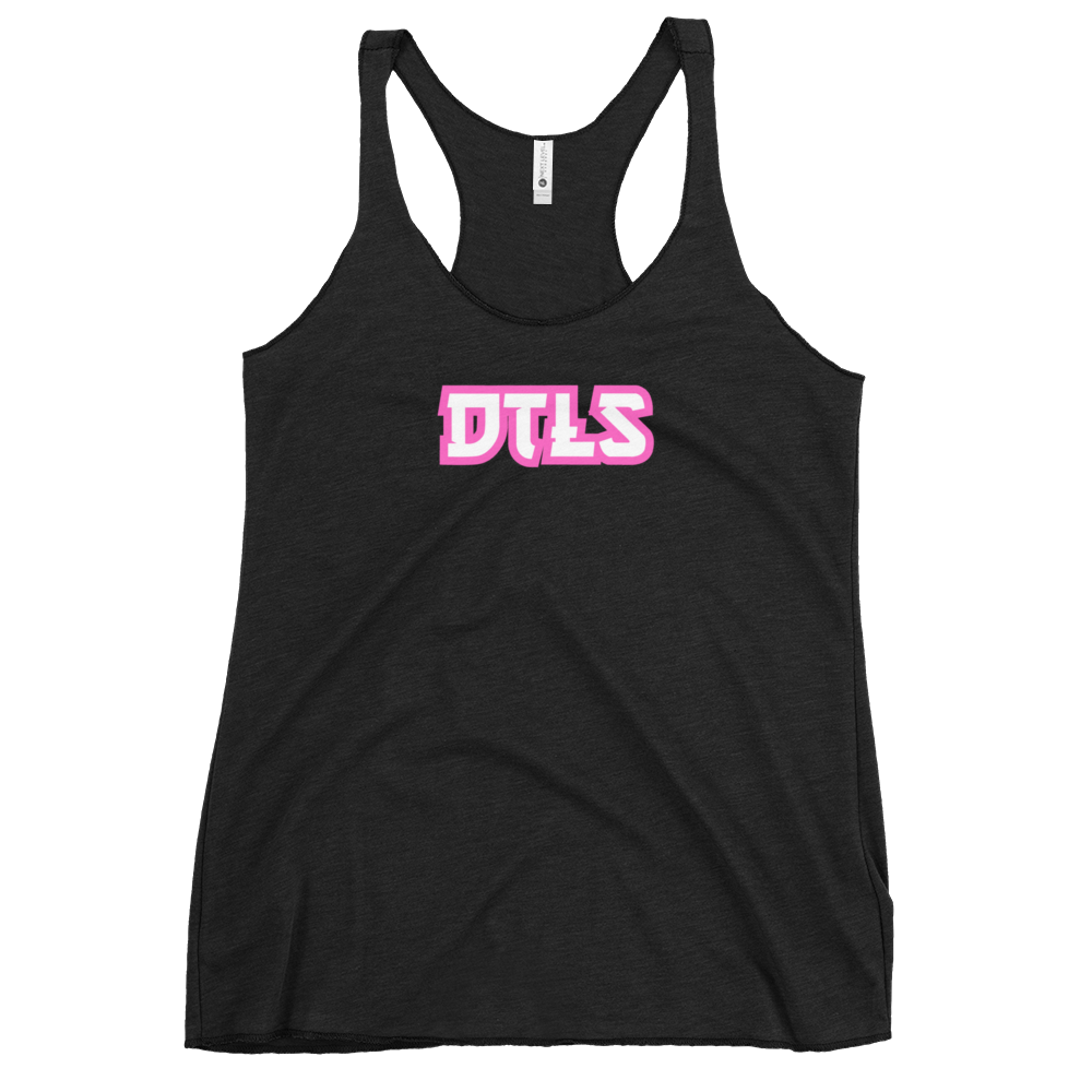 Women's Racerback Tank pink logo