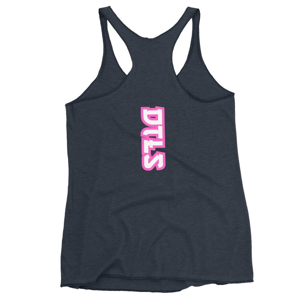 Women's Racerback Tank pink logo