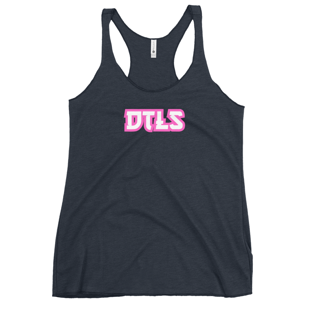 Women's Racerback Tank pink logo