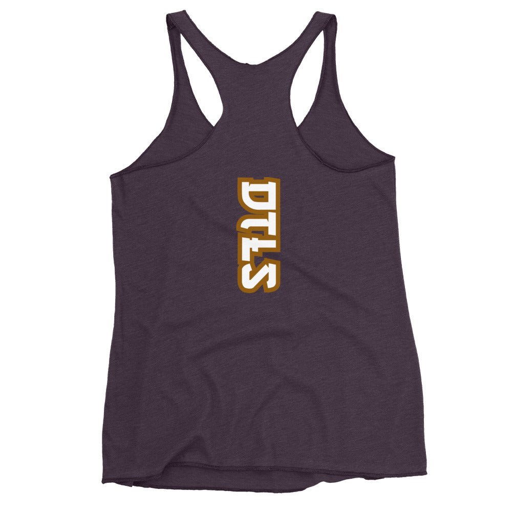 Women's Racerback Tank DTLS logo