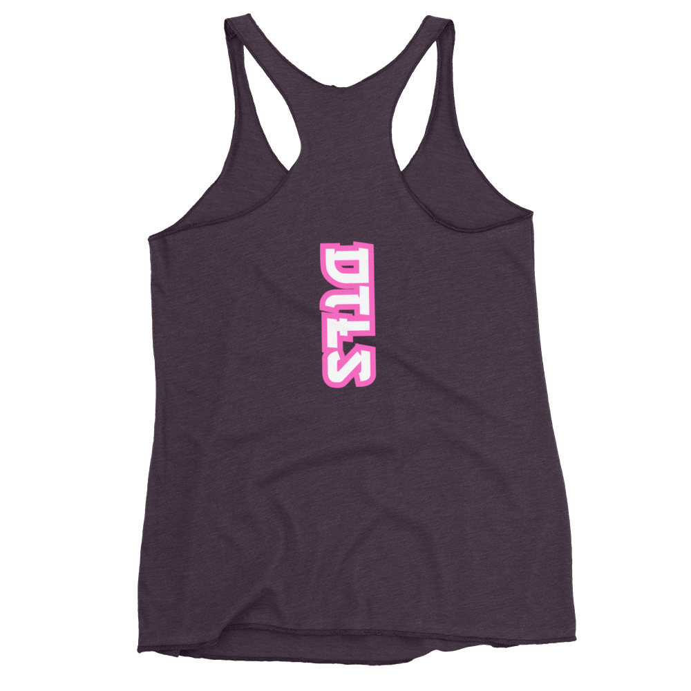 Women's Racerback Tank pink logo