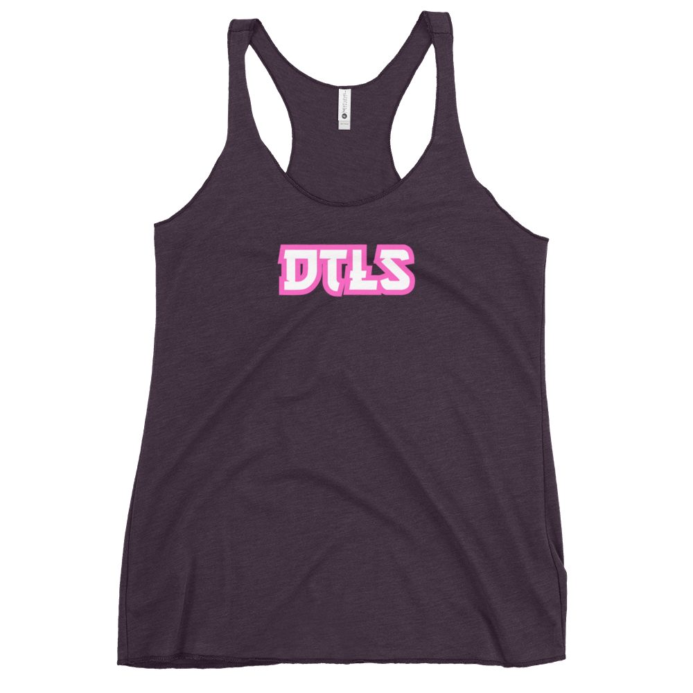 Women's Racerback Tank pink logo