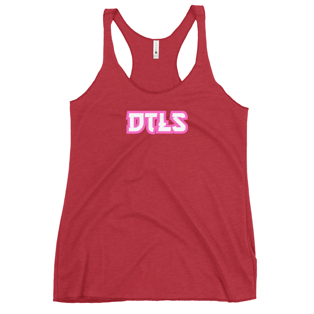 Women's Racerback Tank pink logo