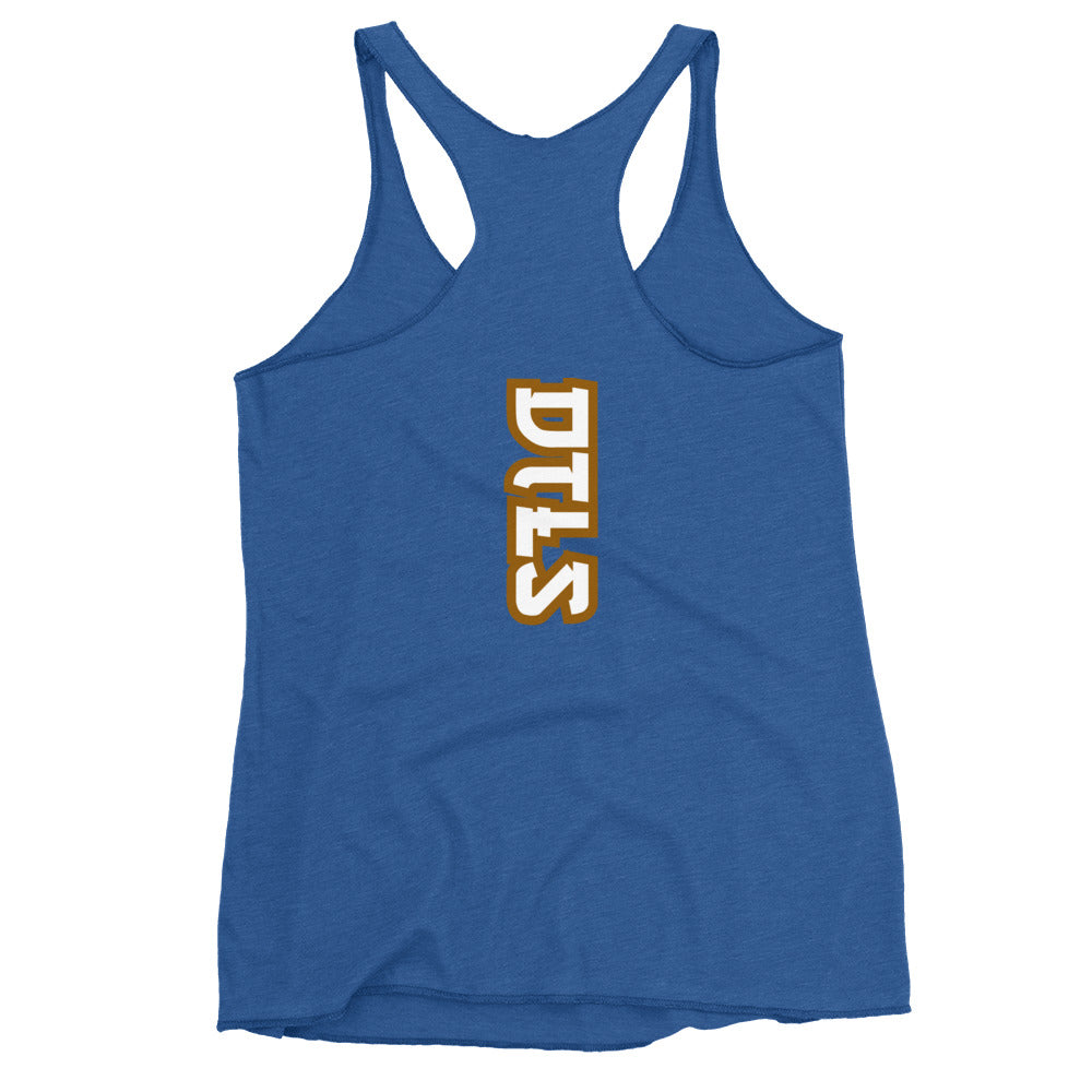 Women's Racerback Tank DTLS logo