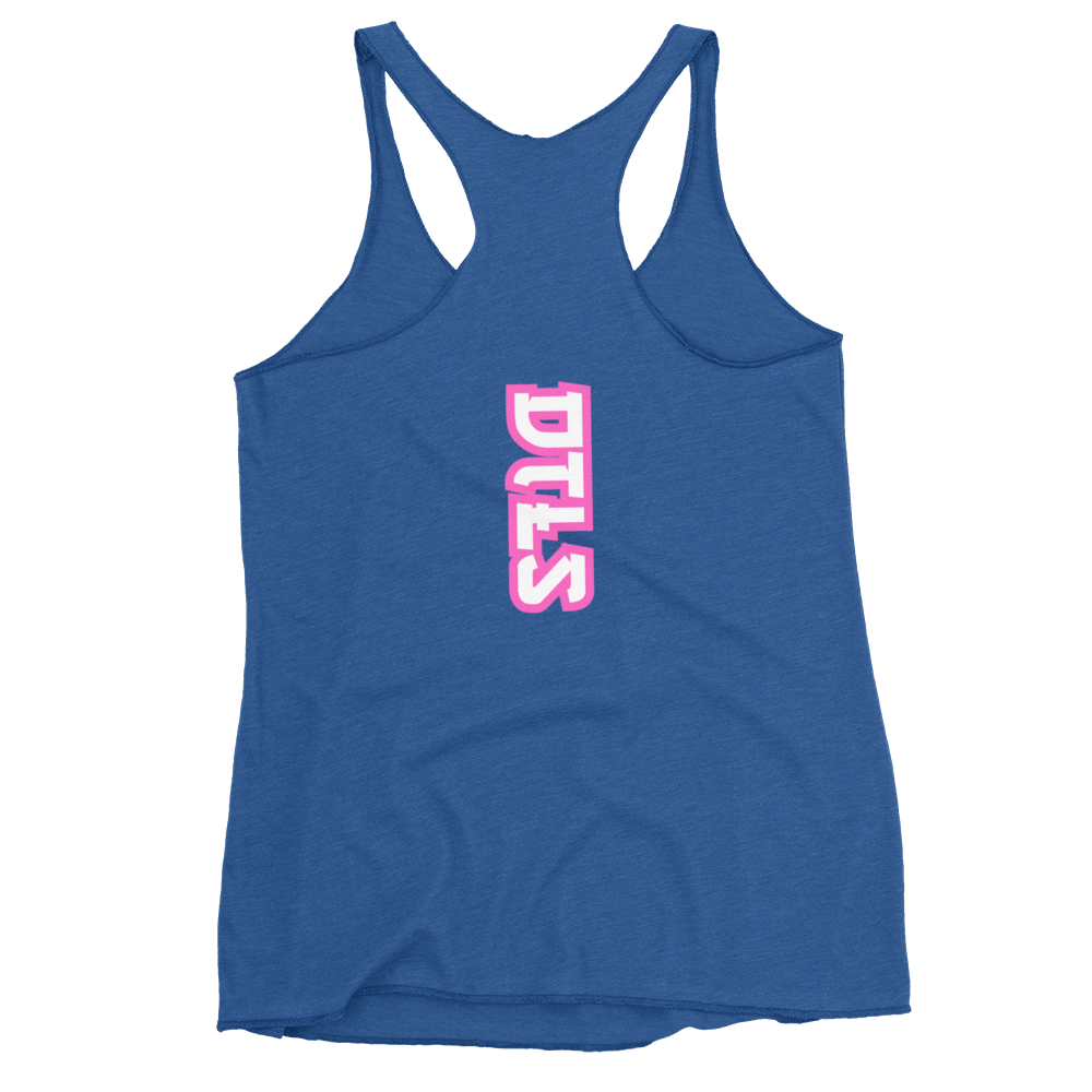 Women's Racerback Tank pink logo