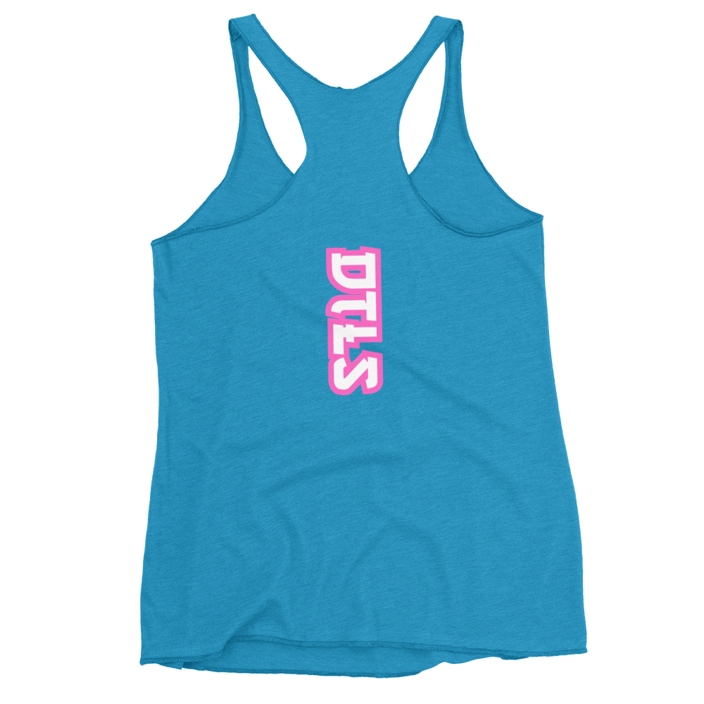 Women's Racerback Tank pink logo